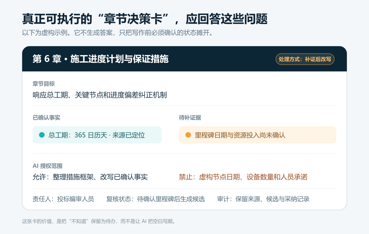 图 3：技术标章节决策卡示例